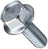 Metric Class 10.9 Zinc Plated Steel Flange Screw, Hex Drive, M6 - 1.0, 16 mm Length, Fully Threaded