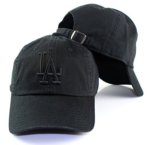 Los Angeles Dodgers MLB American Needle Tonal Ballpark Slouch Cotton Twill Adjustable Hat (Black)