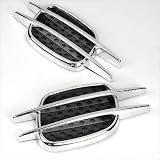 Universal Chrome Black ABS Plastic SUV Duct Air Scoop Intake Flow Side Vent Cover Grille Fender For Suzuki Crossover SX4 AWD Vitara Truck Equator Crew CAB Buick SUV Enclave Sedan Lucerne Lacrosse Regal