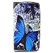 LG Risio Case LG Risio Leather Flip Kickstand Case,Tribe-Tiger Stylish Admiral Butterfly Design Premium Leather Magnet Slim Flip Kickstand Case Cover for LG Risio