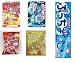 Japanese Cola, Frizzly Soda, Sour Lemon & Ramune Candy Sampler - 5 Items: Over 10 Flavors or Shapes