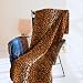 [Leopard Grain] Soft Coral Fleece Throw Blanket (59 by 71 inches)