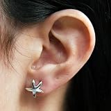Bling Jewelry Designer Inspired Sterling Silver Starfish Stud Earrings