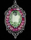 Gasoline Glamour Lime Oval Rink Combo Rhinestone Charm Necklace