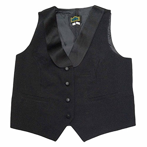 Broadway TuxmakerMens Satin Shawl Collar Tuxedo Vest - Catering, Western, Bartender, Waiter