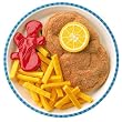 HABA Biofino Wiener Schnitzel with French Fries