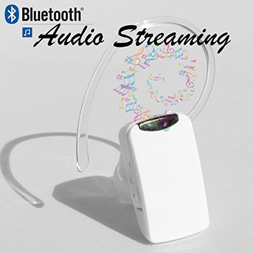 Compact Wireless Bluetooth Headset Hands-free with Audio Streaming, Multi-Point Connectivity for all Nokia phones with FREE Wall Charger, Car Charger and Pouch