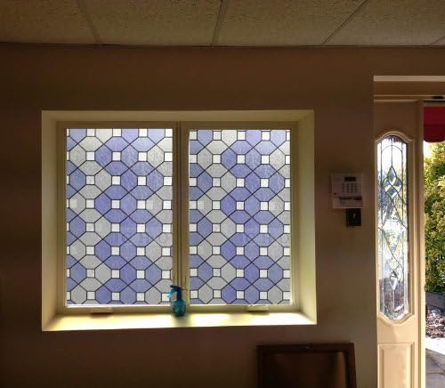 7ft Decorative Privacy Adhesive-free Static-cling Window Film Treatments #029