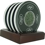 Steiner Sports New York Jets Coasters with New York Jets Logo