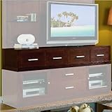 Modus Furniture Hudson AV Wall 72 Inch DVD Storage Unit, Coffee Bean
