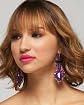 Ribbon & Stone Jeweled Earrings Product Image