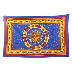 Celestial Sun Tapestry, 52 x 76, Made of 100% Cotton
