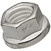 A286 Stainless Steel Flange Nut, Silver Plated Finish, Silver, Inch, Right Hand, Meets MS 21043 Specifications, Distorted Thread