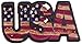 USA Vintage Patch Flag Patch - 4x2 inch. Embroidered Iron on Patch