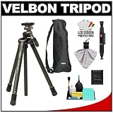 Velbon ULTRA MAXi L 60 Compact Tripod with Panhead & Case with Cleaning Accessory Kit