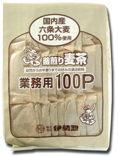 伊勢惣 釜煎り麦茶業務用100P 10g×100P