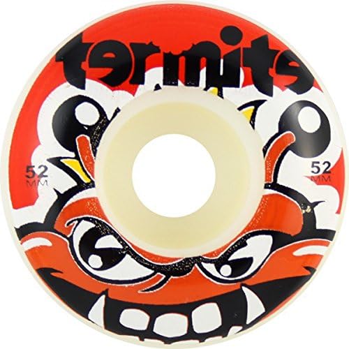Termite Skateboards Tommy White / Red Skateboard Wheels - 52mm 99a (Set of 4)