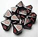10-sided Dice: Opaque Black