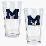 Michigan Wolverines 2 Piece Pint Ale Glass Set
