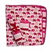 Toby Tiger Red/Pink Elephants Organic Baby Blanket