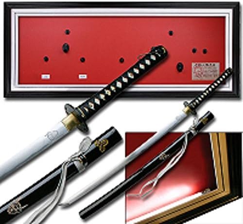 Handmade 14" Hattori Hanzo Replica Katana in Backlit Finished Shadow Box