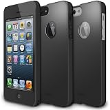 SF Matte Black [Logo Cut-Out] - Apple iPhone 5 Ringke SLIM SF Premium Hard Case + Logo Protection Film Included for AT&T, Verizon, Sprint, Unlocked , ECO Package