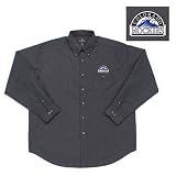 Colorado Rockies MLB Matrix Button Down Shirt (Black) at Antigua