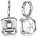 ELLE Jewelry Crystal Quartz Sterling Silver Huggie title=