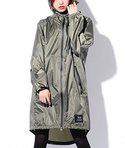 JACK PORT(ジャックポート) おしゃれ 撥水加工 ジップアップ フード付き レインコート レインウエア 自転車 JK120130