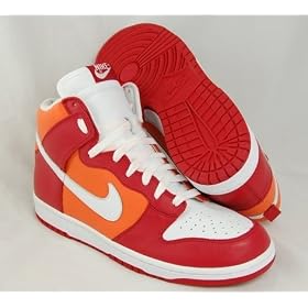 NIKE Dunk High Mens Red Basketball Shoes