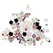 Imported 100Pcs Assorted Crystal DIY Charms Hair Bow Beads Craft Accessory RS.365.00