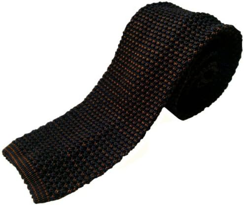 Brown/Deep Purple Silk Two Tone Knitted Tie by KJ Beckett