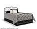 King Size Metal Headboard and Footboard - Landon Contemporary Style in Graphite Finish