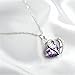 JQUEEN 1Pc Stylish Artificial Gem Love Heart Shape Pendant Chain Necklace Valentines Gift