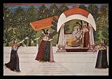 Nihal Chand (Krishna and Radha in a Pavilion) White Wood-Mounted Art Poster Print - 11