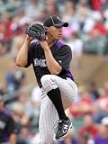 Colorado Rockies v Arizona Diamondbacks, SCOTTSDALE, AZ - FEBRUARY 26: Ubalbo Jimenez Photographic Poster Print by Jonathan Ferrey, 12x16