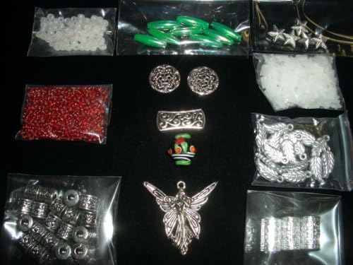 Christmas Angel Beaded Jewelry Bead Kit with Mini Lampwork Ornament Focal