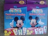 Disney Mickey Mouse Flash Cards (Set of 2 Decks). Colors & Shapes and Numbers & Counting Learning Game cards