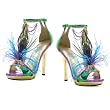 5 Inch Sexy High Heel Shoes Peacock Feather Shoes Mardi Gras Costume Shoes