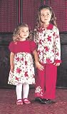 : Baby Lulu Holiday Poinsettia Fashion Velveteen Pant