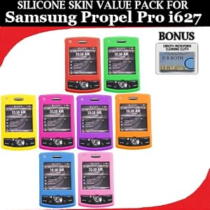 Silicone Skin 8 pc. Value Pack for your Samsung Propel Pro i627 (Blue, Hot Pink, Light Pink, Green, Orange, Purple, Red, Yellow) Bonus DBRoth Microfiber Cleaning Cloth Included
