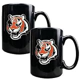 2 Pc Cincinnati Bengals Coffee Mug Set - Black by Great Amreican Products