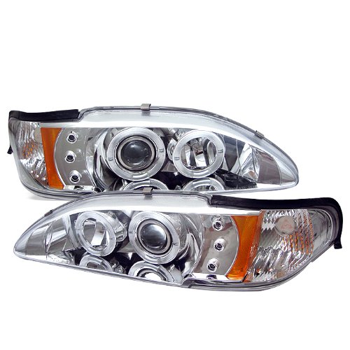 Spyder Auto Ford Mustang Chrome Halogen LED Projector Headlight