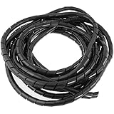 uxcell 12mm Outside Dia 5M Flexible Spiral Wire Wrap Desktop PC Manage Cable