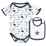 Dallas Cowboys Newborn White/Navy Mother May I Creeper & Bib Set