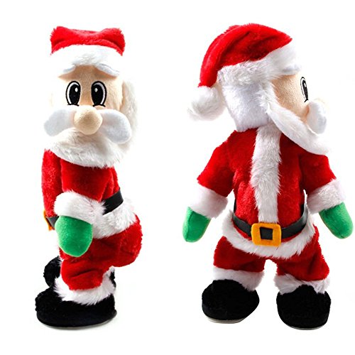 Christmas Santa Claus Figure Twisted Hip Twerking Singing Electric Toys for Kids XMAS Decorations (Wiggle hip)