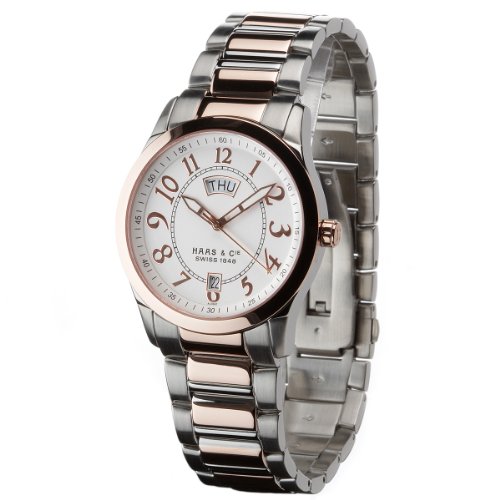 Haas & Cie Herrenuhr SILAS Rotgold Bicolor ALH397OWA