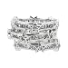 Danika's Star Ring Stackers - 925 Sterling CZ Silver Rhodium Electroplated