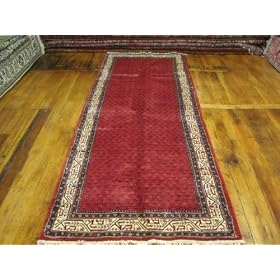 3'8 x 10'6 Red Persian Hand Knotted Wool Botemir Runner Rug