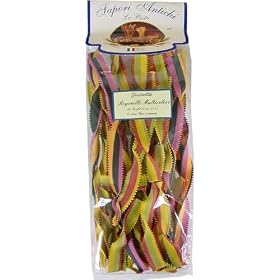Sapori Antichi Italian all natural organic multicolor Reginelle pasta Italian flag colors 8 oz bag